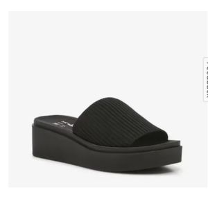Mix No Six  Black Zelda Wedge sandals size 8 M
